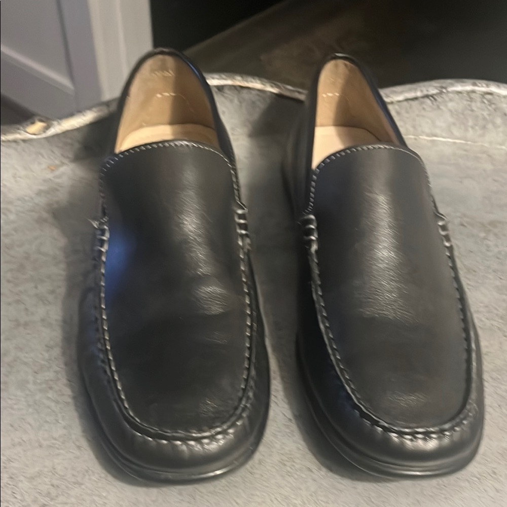 Classic Black Leather Loafers